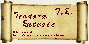Teodora Rutešić vizit kartica